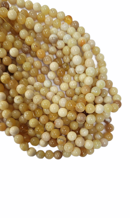 10mm Yellow Opal Bead Strands