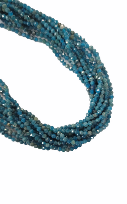 4mm Microfaceted Apatite Bead Strand 16"