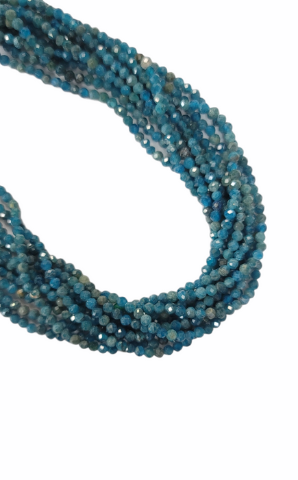 APATITE 2mm Microfaceted Bead Strand 16"