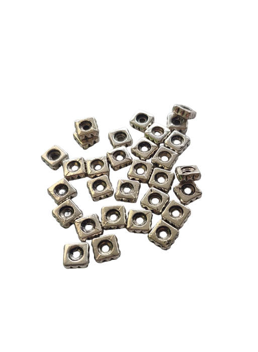 7mm square space beads