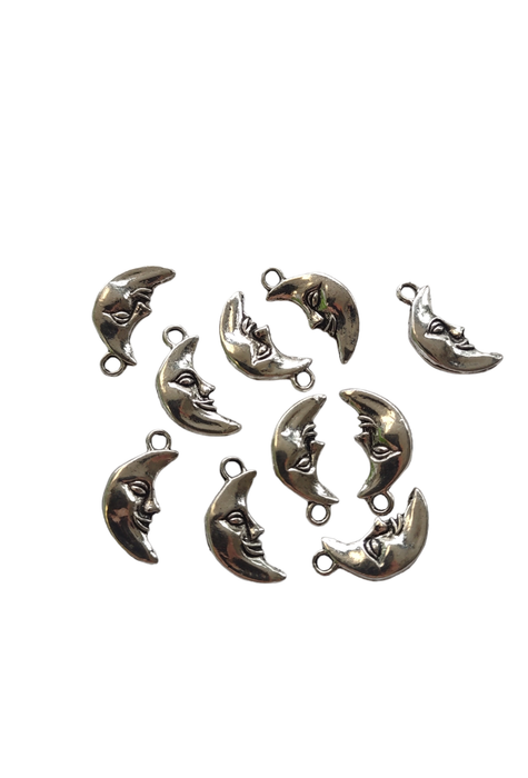 Pewter moon charms