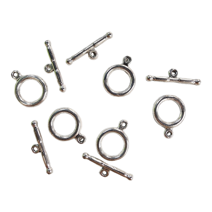 19x14mm Pewter Toggle Clasps 5 sets