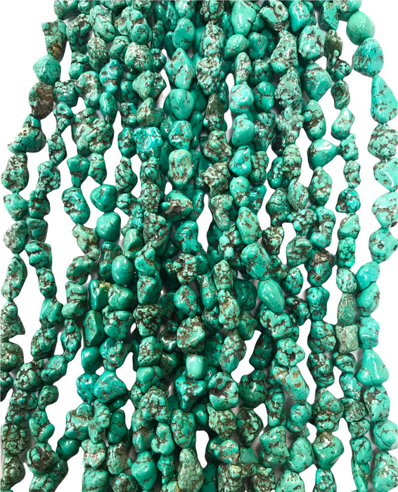 Turquoise Howlite Nuggets Strand