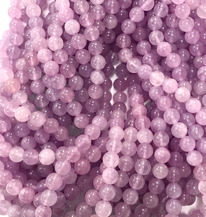 8mm Lavender Amethyst Round Strand Polished