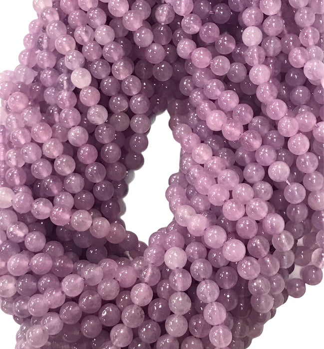 6mm Lavender Amethyst Round Strand Polished