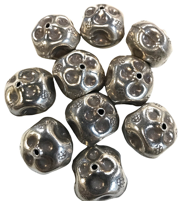Sterling Silver Hill Tribe Detailed Flower Bead