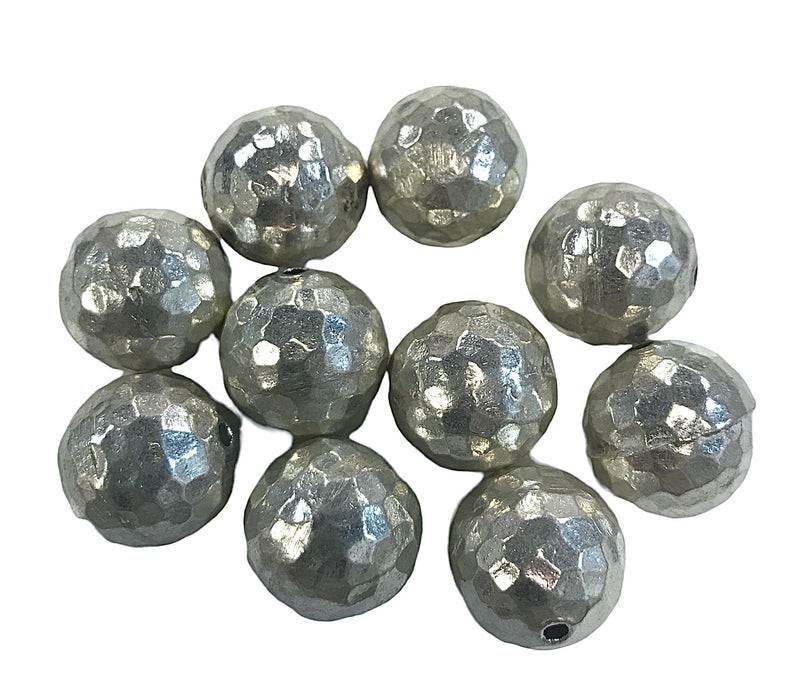 Handmade Sterling Silver Hammered Hill Tribe Round Beads