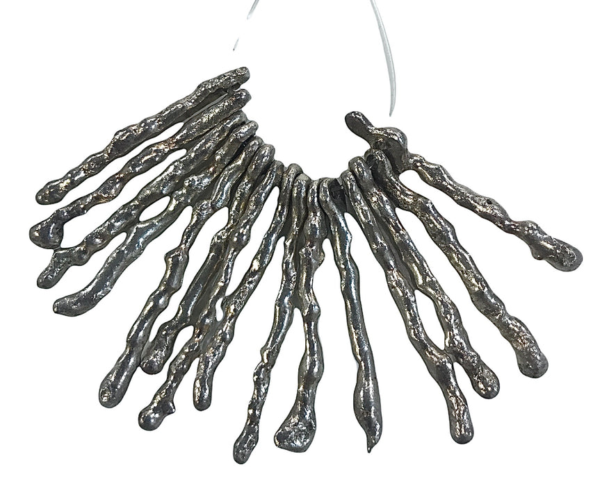 Sterling Silver 15pc Hill Tribe Stick Coral Pendants
