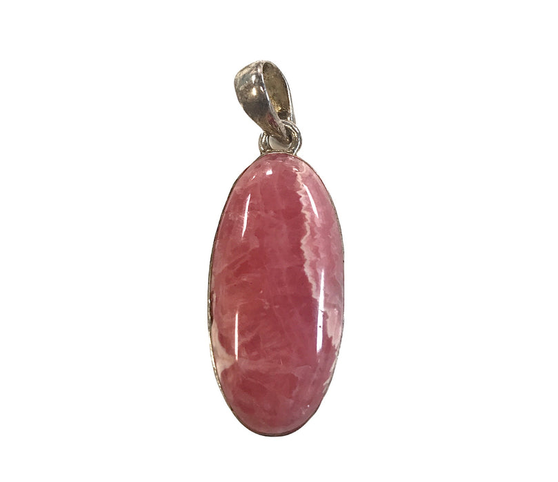 Rhodochrosite Sterling Silver Pendant