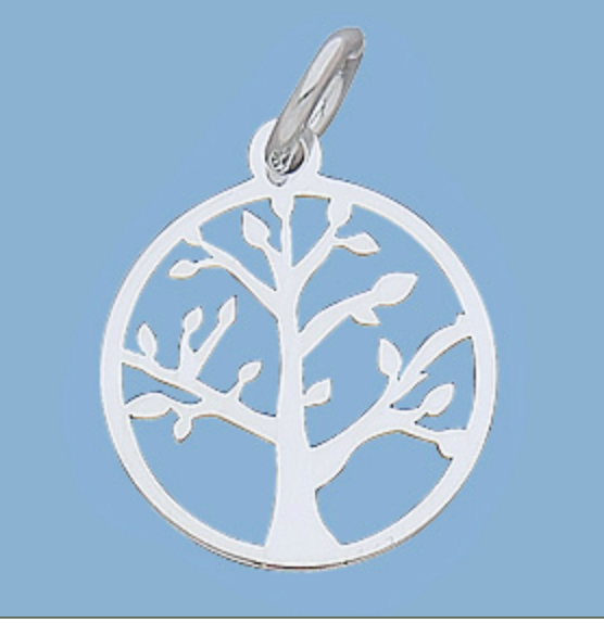 Sterling Silver Charm Tree of Life 14mm