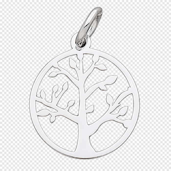 Sterling Silver Charm Tree of Life 14mm