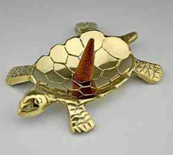 Turtle Incense Holder - Brass