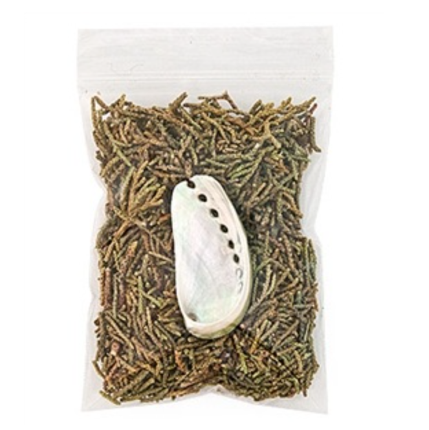 Juniper Leaves & Mini Abalone Set - 3x4 Bag