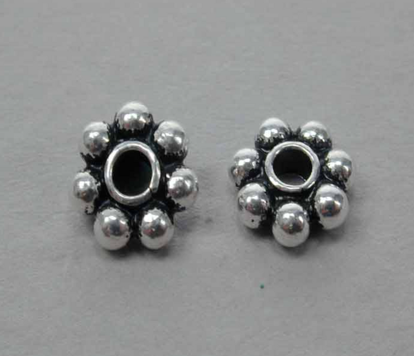 Sterling Silver Daisy Spacers - 2 sizes (1pc)
