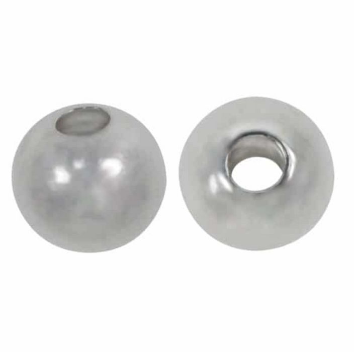 8mm Sterling Silver bead with large hole