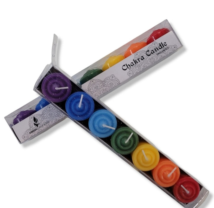 Mini Votive Chakra Meditation Candles Set-1.5"