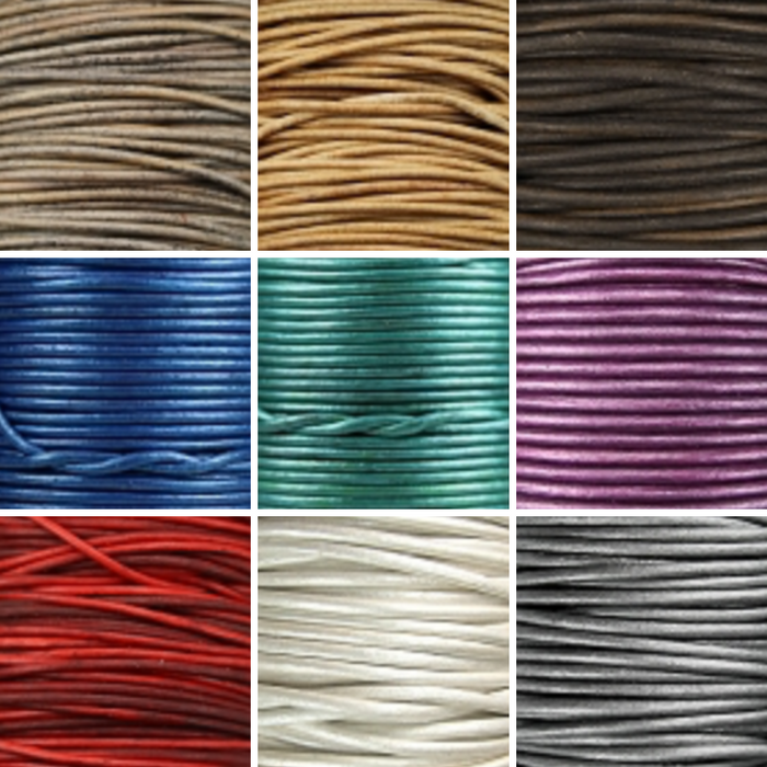 1mm Round Indian Leather Cord 5yrd Bundle
