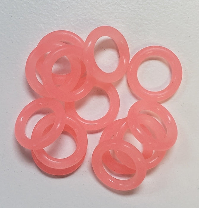 Rubber Rings Glow in the Dark!Pink 16G 5/16"40pcs