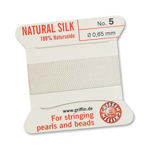 Griffin Silk Size No.5 White 2 Meters with Needle
