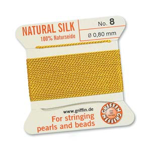 Griffin Silk Size No.8  Yellow 2 Meters with Needle