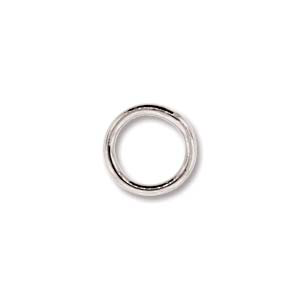 Jump Ring Soldered 5.5mm 20g 20pc Silver Plate