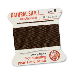 Griffin Silk Size No.8 Brown 2 Meters with Needle