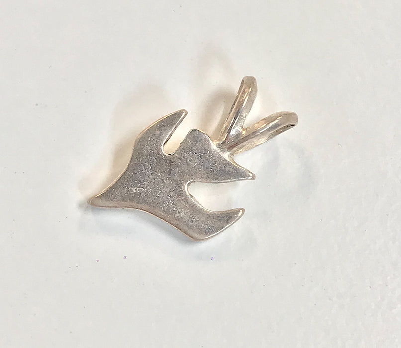 Sterling Silver Charm,  Dove Flat