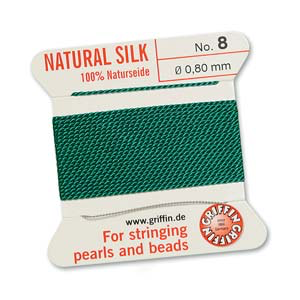 Griffin Silk Size No.8 Green2 Meters with Needle
