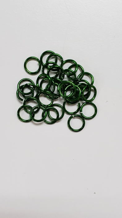 Jump Rings 100pcs Green 5/32" (4.2mm)ID 3.5AR 18Gauge