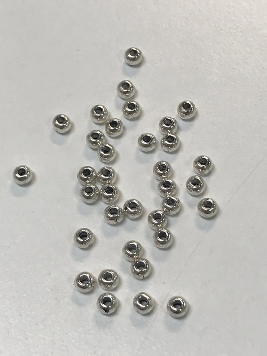 3mm Pewter Silver Beads