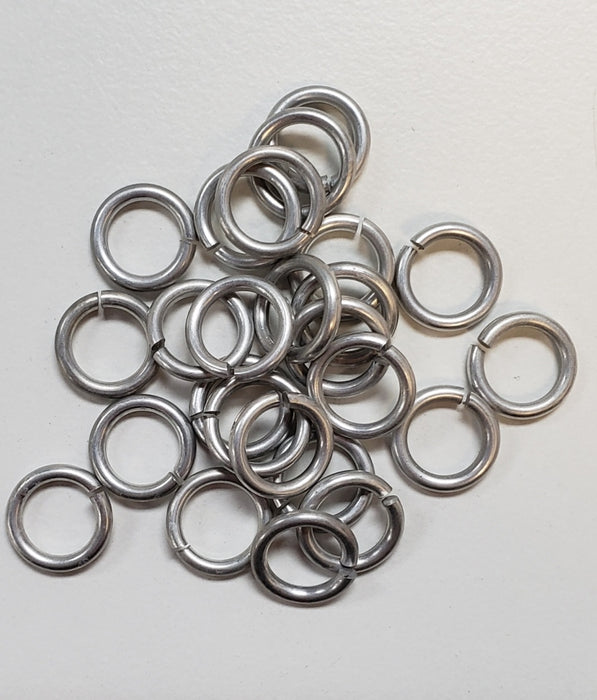 Jump Rings Aluminum 100pc Approx 18g 1/4" ID