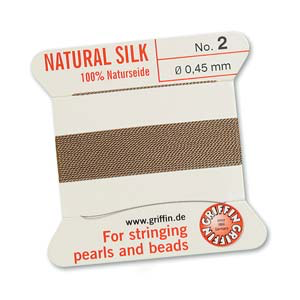 Griffin Silk Size No.2 Beige 2 Meters with Needle
