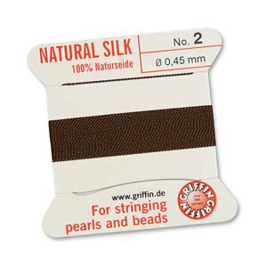 Griffin Silk Size No.2 Brown 2 Meters with Needle