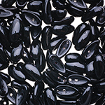 Chilli Beads Op Black 25pcs Preciosa