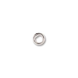 Jump Ring Soldered 4mm 25pcs Silver Plated - 20 gauge