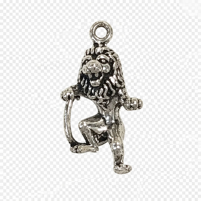 Sterling Silver Charm, Leo 3D