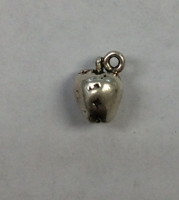 Sterling Silver Charm, Apple 3D