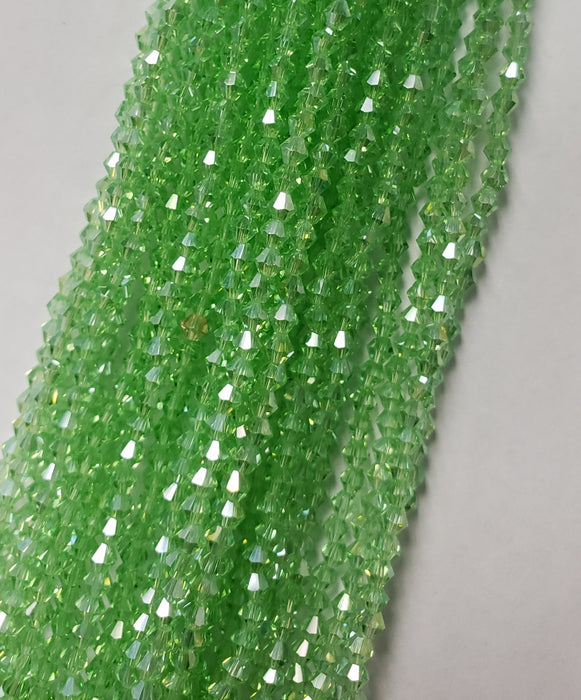 3MM BICONE CRYSTAL STRAND 18.5 -  LIGHT MINT