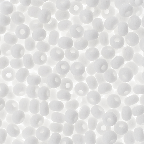 10/0 Seed Beads Opaque White 01002