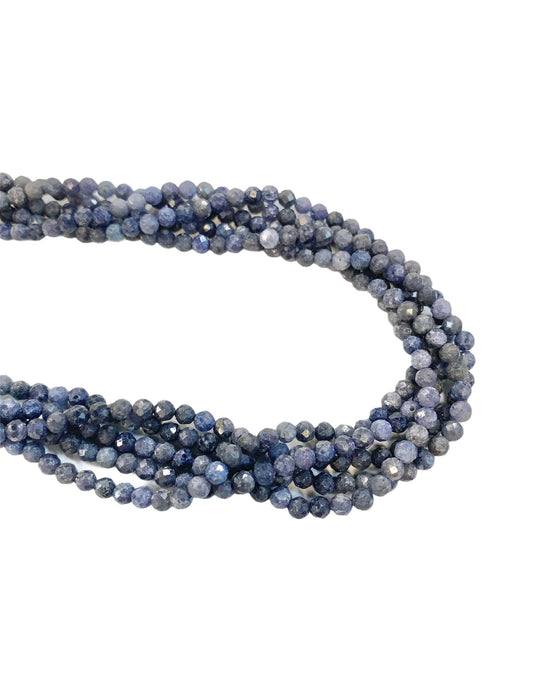 4mm Microfaceted Sapphire Bead Strand 16"