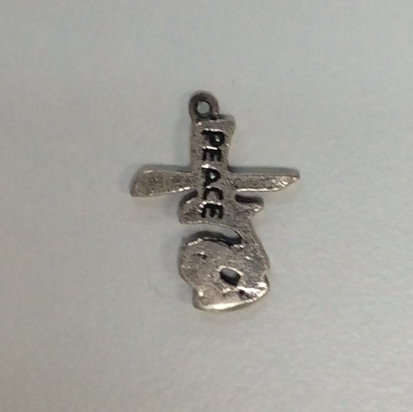 Sterling Silver Charm, Chinese Character for Peace