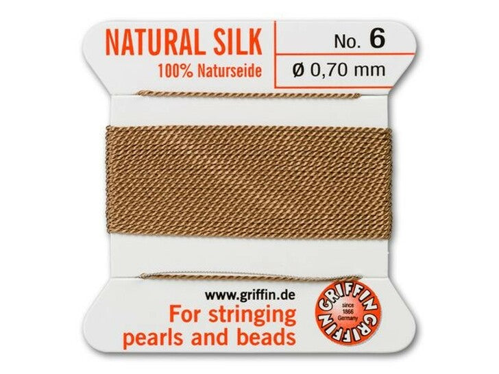 Griffin Silk Size 6 Beige 2 Meters with Needle