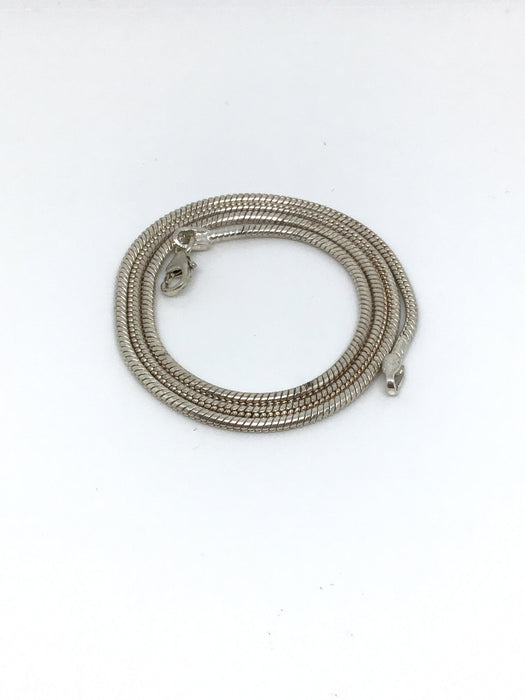 Medium Sterling Silver Silk Necklace Chain 16”