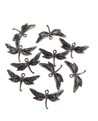 32mm pewter dragonfly charm