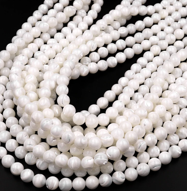 6mm AAA Natural White Mother of Pearl