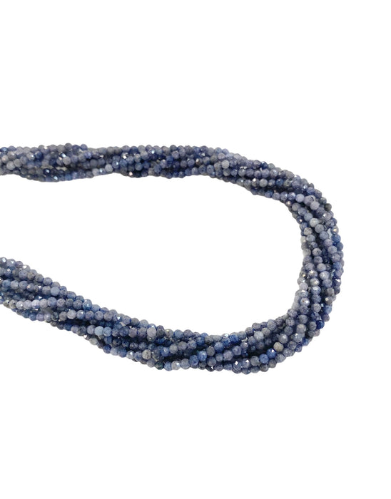 2mm Microfaceted Sapphire Bead Strand 16"